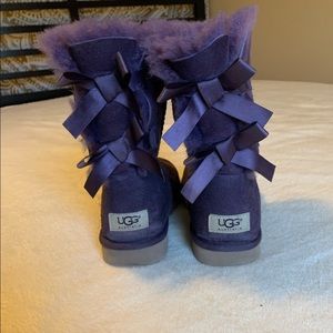 Ugg Bailey Bow Purple Boot size 7